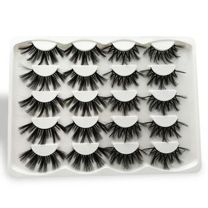 5D Mink Eyelashes Eyelash Eye makeup 3D False lashes Soft Natural Long Thick Extension 10 Pairs Beauty Makeup Tools