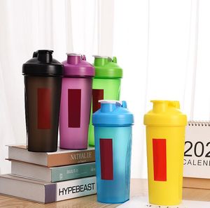 Sport Protein Powder Shake Cup Bottiglie Milkshake Sport all'aria aperta Agitatore portatile in plastica Tazze d'acqua 10 pezzi