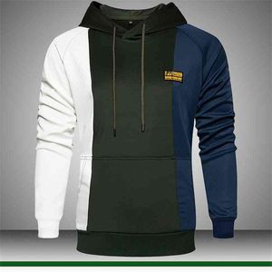 Mens Sweat Shirts Cotton Polyester Hoodies Men Casual Pullover Hoodies Outwear Tops High Street Sweatshirts Loose Fit Autumn 210603