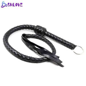 Nxy Sm Bondage Smlove Adult Toys Handwoven Sexy Leather Whip Fetish Whips Bdsm Beat Stimulation Role Playing 1223