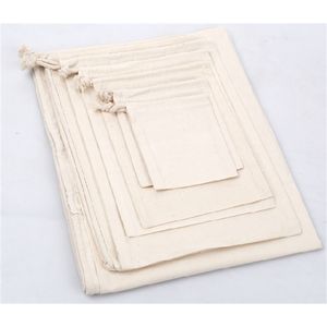 100ピースの高品質の小さな綿の袋全8 * 10cmのギフト袋の安い巾着バッグのためのブレスレットジュエリー包装