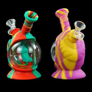 space capsule hookah water bong pipe bubbler dab rig thick glass bongs colorful hookahs Smoking Accessories