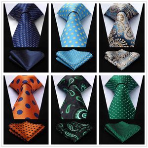 Formales Herrenhemd mit Paisleymuster, dunkelgrün, schwarz, Herrenkrawatten, Krawatten, 100 % Seide, extra lang, Jacquard gewebt, brandneu