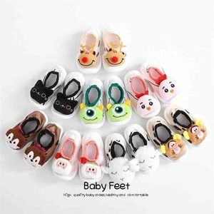 Soço de bebê sapatos bonito estilo animal bebê borracha assoalho sapatos 210326