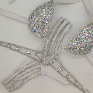 venus vacation costume da bagno con strass con scollo a V costume da bagno daimond costume da bagno push up costume da bagno con pietre bling 210318