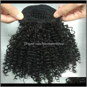 African Short Extension Clip In Natural Puffs Drawstring Curly Wig Extensions Q9Vgd Weaves Bdtcd