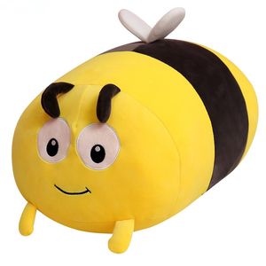 40-60cm Cute Insect Plush Toy Soft Colorful Ladybug Bee Doll Huggable Ladybird Pillow Back Cushion Children Birthday Gifts LA306