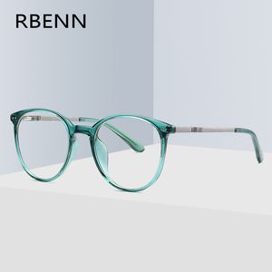 Rbenn جديد جولة الكمبيوتر نظارات القراءة النساء الرجال الأزرق ضوء حظر الإطار البصري للجنسين tr90 presbyopia النظارات +1.5 2.5
