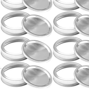 new Mason Jar Cup Lid Tinplate Seal Up Split Can Lids Leak Proof Plated Silver DIY Bottle Cap 70MM 86MM EWE7170