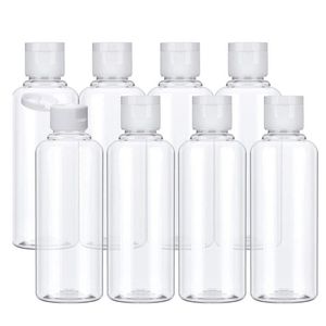 Bottiglie di stoccaggio Vasetti 10pcs Bottiglia di shampoo in plastica 100ml Trasparente Vail vuoto per contenitore da viaggio Lozione Trucco liquido Cosmetico