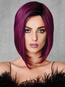 Haar-Spitze-Perücken für Damen, kurzes Haar, modische Farbverlaufs-Chemiefaser-Perücke, International