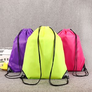 DHL Kids Drawstring Bag Backpack Clothes Shoes Bags School Sport Gym PE Dance Backpacks Nylon Polyester Cord bag by beauty1024