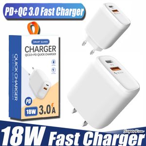 18W Fast USB Charger Quick Charge Type C PD Charging EU US Plug Adapter With QC 3.0 For Smart Phone