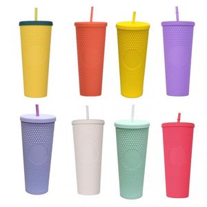 Mugs 710ml/24oz Cold Coffee Straw Cup Conical Pipette Non-slip Drinks Mug Household Drinkware Portable Kitchen Dining Accessories