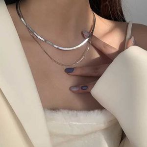Fashion Personality Multi-layer Design Necklace Stacked with Clavicle Chain Simple Trend Neck Chain Woman