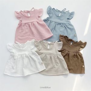 Sweet Baby Candy Color Girl Sets Summer Children s Sleeveless T-shirt + Shorts 2 Suit Kids Clothes 210521
