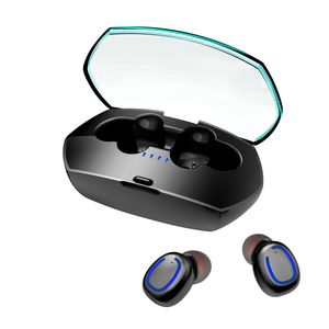 Supper Mini Bluetooth Headset 5.0 TWS Wireless Headsets with Charging Box Luxury Twins BT Earphone Hands-free Sports In-ear Earphones For Iphone 12 Pro Samsung Xiaomi