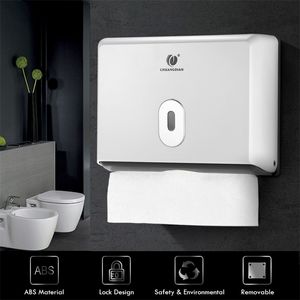 CHUANGDIAN Wall-mounted Bathroom Tissue Dispenser Box Holder for Multifold Paper Towels Kitchen Toilet Boxes 210818