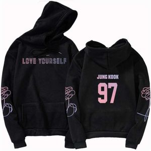 Jungkook Unisex Hoody Kpop Jimin Suga hoodies 97 Sweatshirt Love yourself hoody sweatshirt Harajuku Bangtan Boys 94 95 92 Hoody 210928