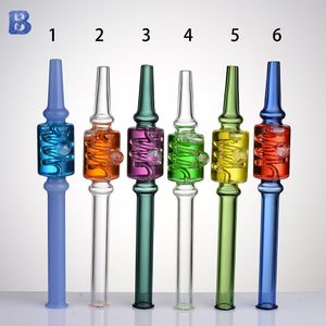 Raucherzubehör Glas-Nektar-C-Strohhalm mit flüssigem Glycerin im Inneren Ölkühlung 160 mm NC-Kit Dab Rig Shisha