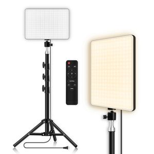 10inch LED Video Light Panel EU Plug 2700k-5700k Photography Lighting With Remote Control For Live Stream Photo Studio Fill Lamp