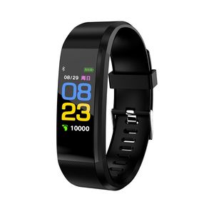 NUOVO braccialetto intelligente con schermo a colori 115plus, frequenza cardiaca, pressione sanguigna, contapassi sportivo Bluetooth