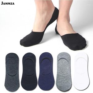 メンズ夏の綿の目に見えない靴下Est高品質黒の低カット足首ローファーホワイトNo Sporty Solid Sock1