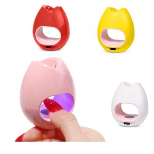 16W Rose UV LED Lamp Nail Dryer Light Therapy Machine Nails Glue Baking Lamps with USB Cable