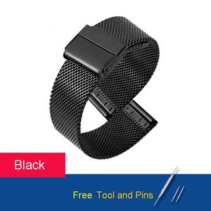 Watch Steel Band Mesh Strap Fold Over Clasp mm mm mm mm Watches Replacement Metal Ultra thin Universal Stainless Bands