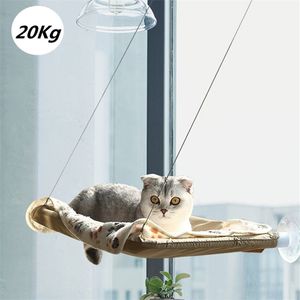 Letti sospesi per gatti Letto per amaca per animali domestici Comoda finestra con coperta Kitty Sunny Seat Mount Cuscinetto 20 kg 211006