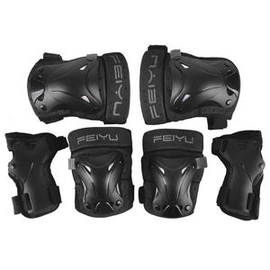 Complete 6pcs/Set Roller Skating Protector Elbow Knee Pads Kids Adults Riding Skateboard Ice Sports Wrist Guard Protective Gear Q0913