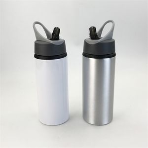 Sublimering tumblers med handtag aluminium vatten flaskor vit tomt kaffe muggar tema överföring dricka koppar A02