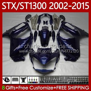 Bodywork for Honda St1300 pan europeu stx1300 02-15 corpo 93NO.62 stx st 1300 ST-1300 02 03 04 05 06 07 08 STX-1300 2009 2010 2012 2013 2014 2015 Feeding azul escuro blk