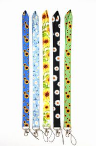 Mobiele telefoonriemen Charms 2022 Groothandel Nieuwe 600 stuks Zon Bloem Daisy Lanyard Modesleutels Mobiele telefoon Halsstijlen Celebrity Paps ID-houders