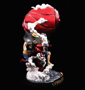 52CM Anime One-piece Monkey D Luffy gear Third Oversized fist GK Statue PVC Figure Collectible Model Kids large size doll toy