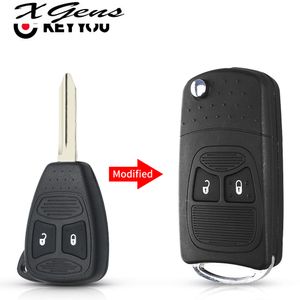 New Remote Modified Folding Key Flip Shell Case For Chrysler Jeep Compass Wrangler Patriot Remote Key Case Fob 2 Button