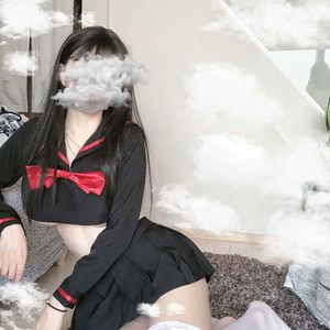 Cosplay Kostüm Seksi Uzun Kollu Tops Ve Miniskirt Sailor Okulu Kız Üniforma Kawaii Lingerie Set Hizmetçi SeductionLolita Öğrenci Y0913