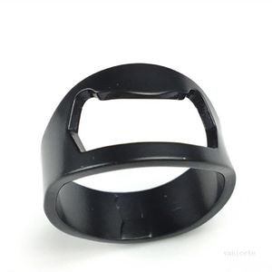 Edelstahl-Ring-Bierflaschenöffner, 22 mm, Schwarz, Grundfarbe, Ringöffner, Bar, Küchenutensilien, T2I52212