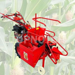 Tillverkaren erbjuder en kombinationsmaskin med manuell dieselmotor och micro Corn Harvester