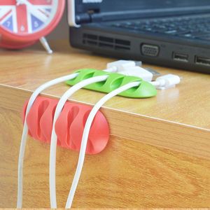 Organizer Silicone USB Cable Winder Desktop Tidy Management Clips Holder For Mouse Headphone Wire