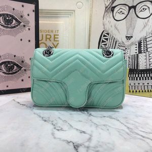 Marmont mini borse a tracolla Vera pelle Ciano Colore mela borsa da donna moda di lusso MARCA dimensioni 22 * 13 * 6 cm