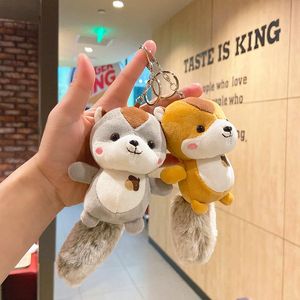 Keychains Creative Plush Squirrel Duck Dinosaur Key Chain Keychain Charms Jewelry Bag Pendant Ring For Men Women Anime Car Accessories