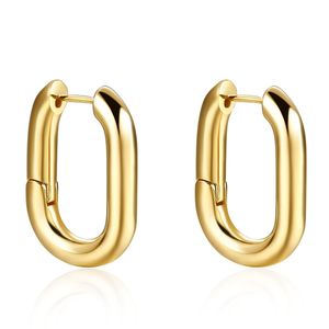 Orecchini a cerchio a forma di O chic in oro Orecchini a cerchio grosso da donna Gioielli minimalisti