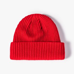 LDSLYJR 2021 Höst och vinter akryl fast färg tjockna stickad hatt varm hatt Skullies Cap Beanie hatt för män och kvinnor 68