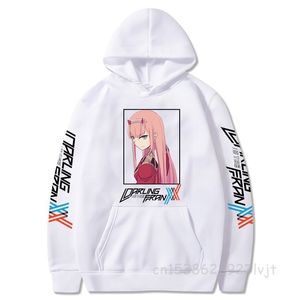 Anime Zero Two Print Sweatshirt Darling In The Franxx Hoodie Harajuku Pullover Hoodies Übergroße Unisex Hoodies Y0319