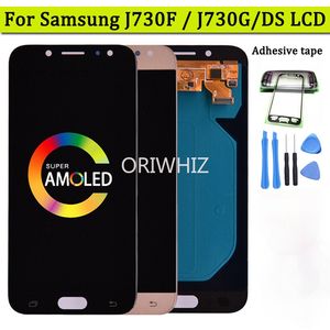 شاشة LCD فائقة النعومة لشاشة Samsung Galaxy J7 Pro 2017 J730 J730F ومجموعة المحولات الرقمية لشاشة اللمس