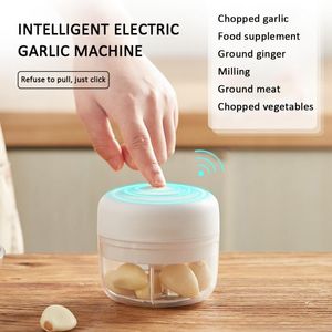 1 шт. Electric Mini Food Carlic Овощной Измельчитель измельчитель Гребин Дробилка Пресс для ореховой мясной фрукты Луник Многофункциональные кухонные инструменты 210319