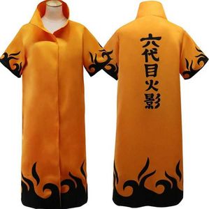 Anime ninja cosplay cloak fjärde generationen sjätte lång halloween kostym för män och kvinnor y0913