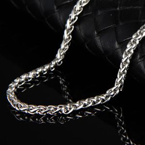 Rostfritt stål Twisted Chains halsband för män Kvinnor Casual Basic Rope Link Kedja Gotiska Punk Smycken