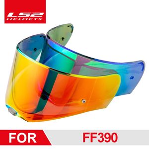 Ls2 ff390 disjuntor face completa lente de substituição de capacete de motocicleta com furos de filme anti neblina transparente prata arco íris fumo viseira